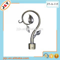 Ferro forjado decorativo cortina haste folha finial, cortina acessórios cortina tieback